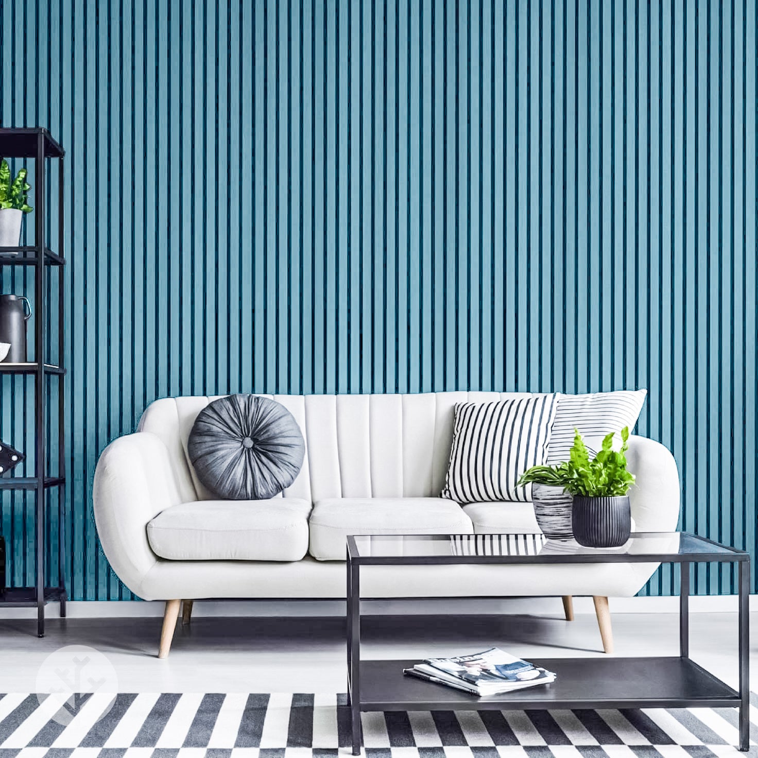 Acupanel® Coloured | Blue Acoustic Slat Wall Panels