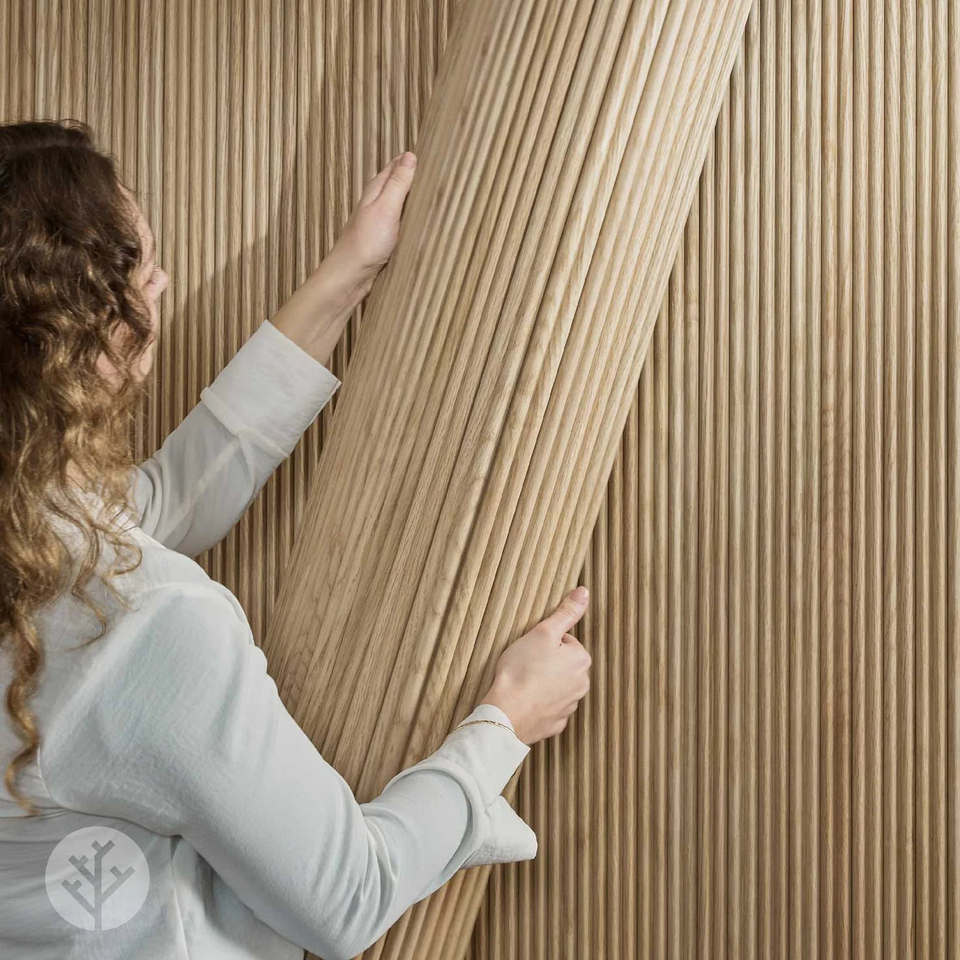 Flutto™ Oak Mini-Ridge Flexible Tambour Wood Panels