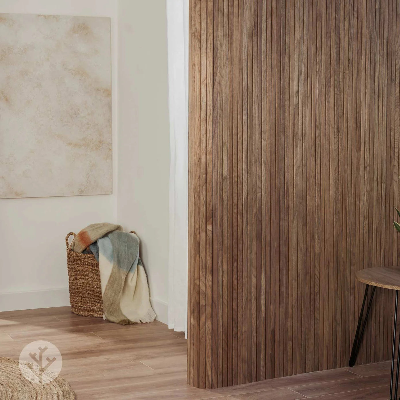 Flutto™ Walnut Slat Flexible Tambour Wood Panels