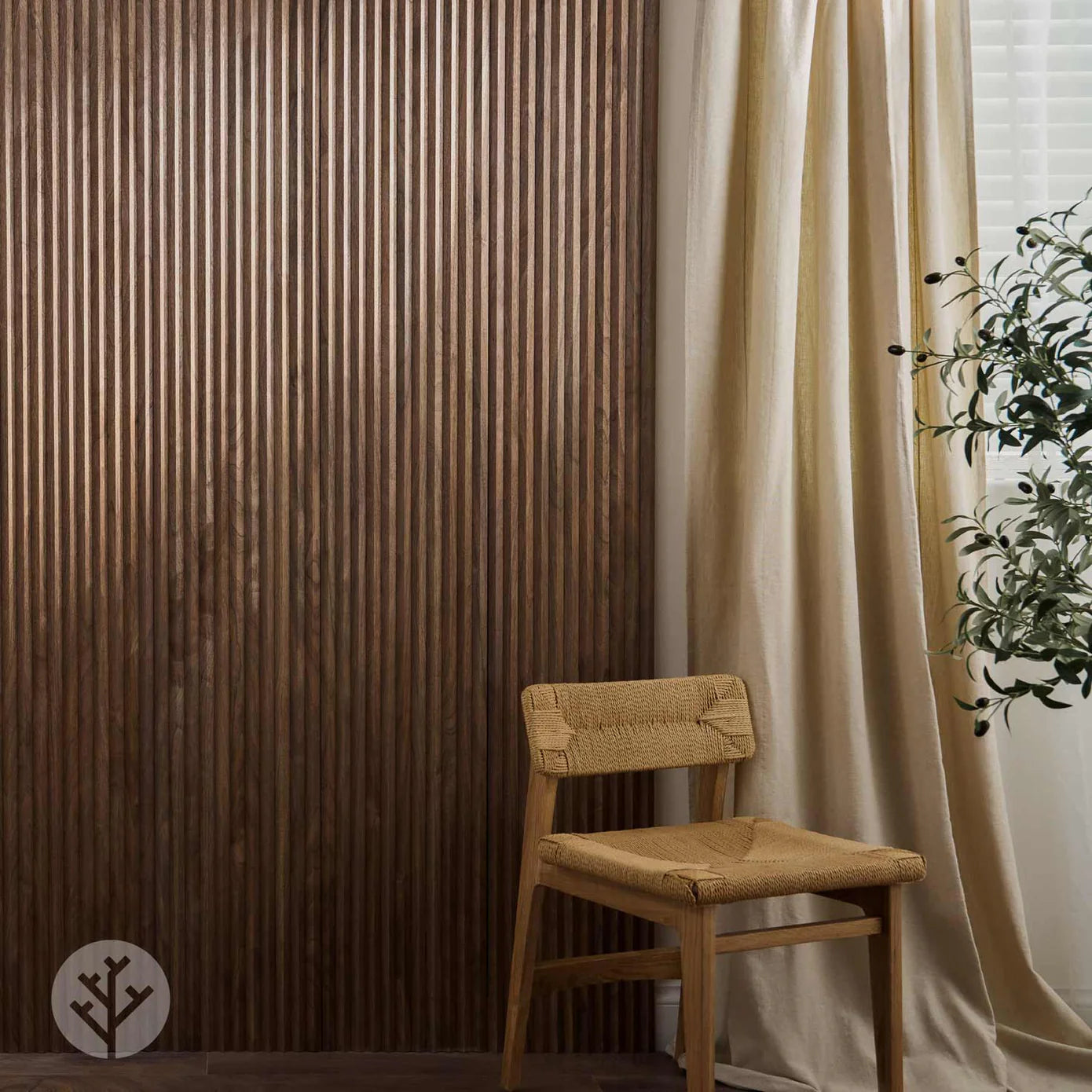 Flutto™ Walnut Zigzag Flexible Tambour Wood Panels