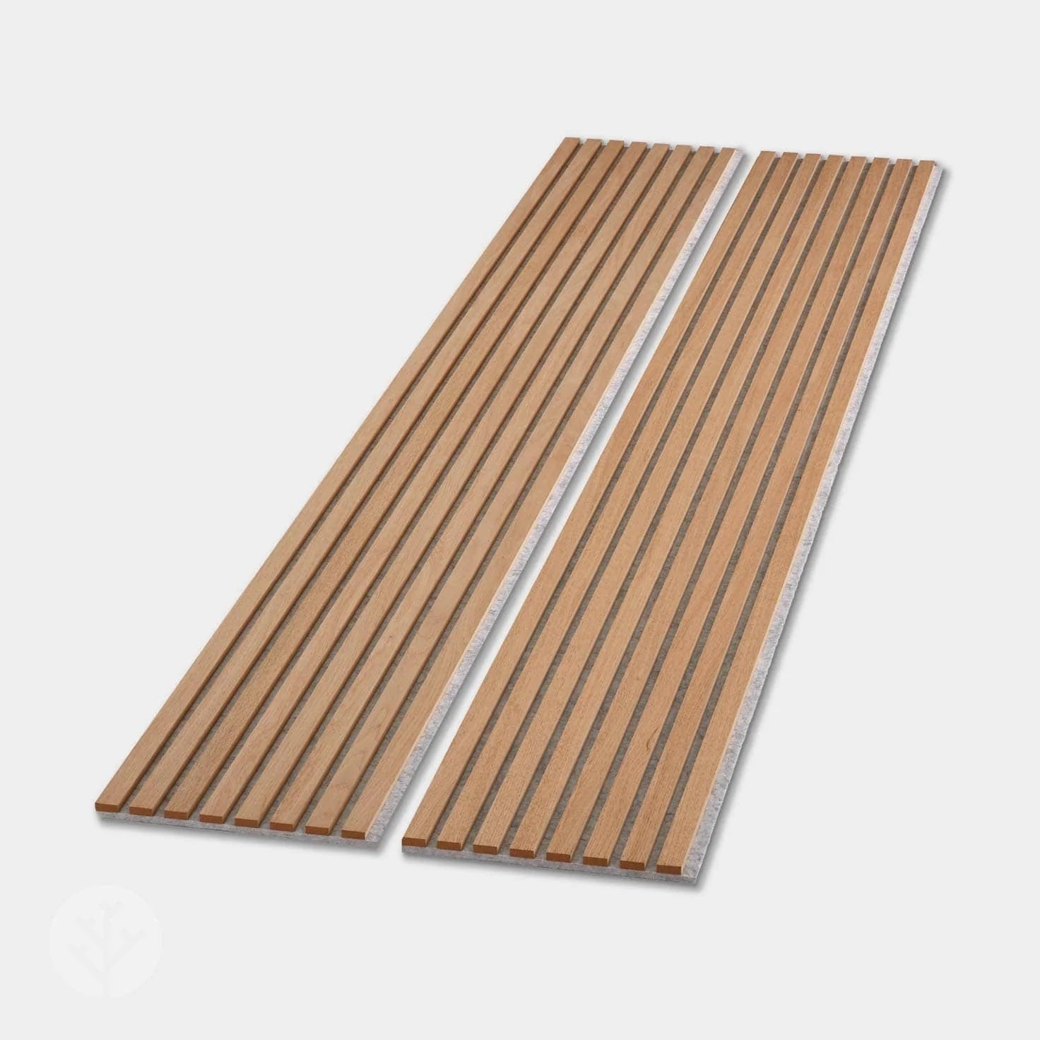 Natural Oak Grey Felt Acoustic Slat Wood Wall Panels