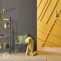 WVH® Acoustic Slat Colour Wall Panels 240cm x 64cm Dusty Grey Colour Acoustic Slat Wall Panels