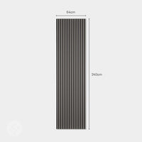 WVH® Acoustic Slat Colour Wall Panels 240cm x 64cm Dusty Grey Colour Acoustic Slat Wall Panels