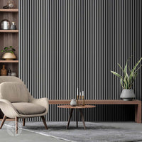 WVH® Acoustic Slat Colour Wall Panels 240cm x 64cm Dusty Grey Colour Acoustic Slat Wall Panels