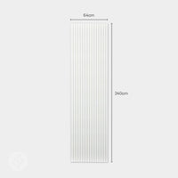 WVH® Acoustic Slat Colour Wall Panels 240cm x 64cm Snow White Colour Acoustic Slat Wall Panels