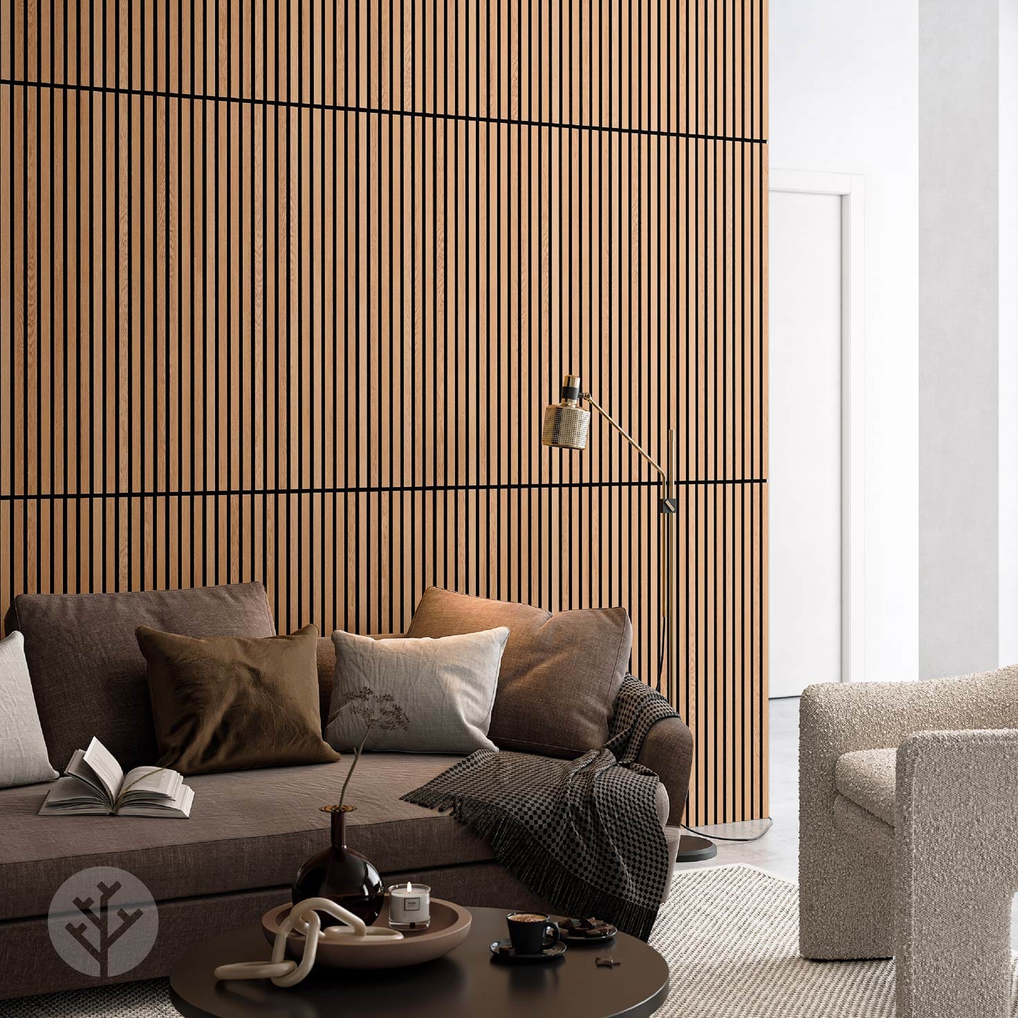 WVH® Acoustic Slat Wood Wall Panels Natural Oak Acoustic Slat Wood Wall Panels